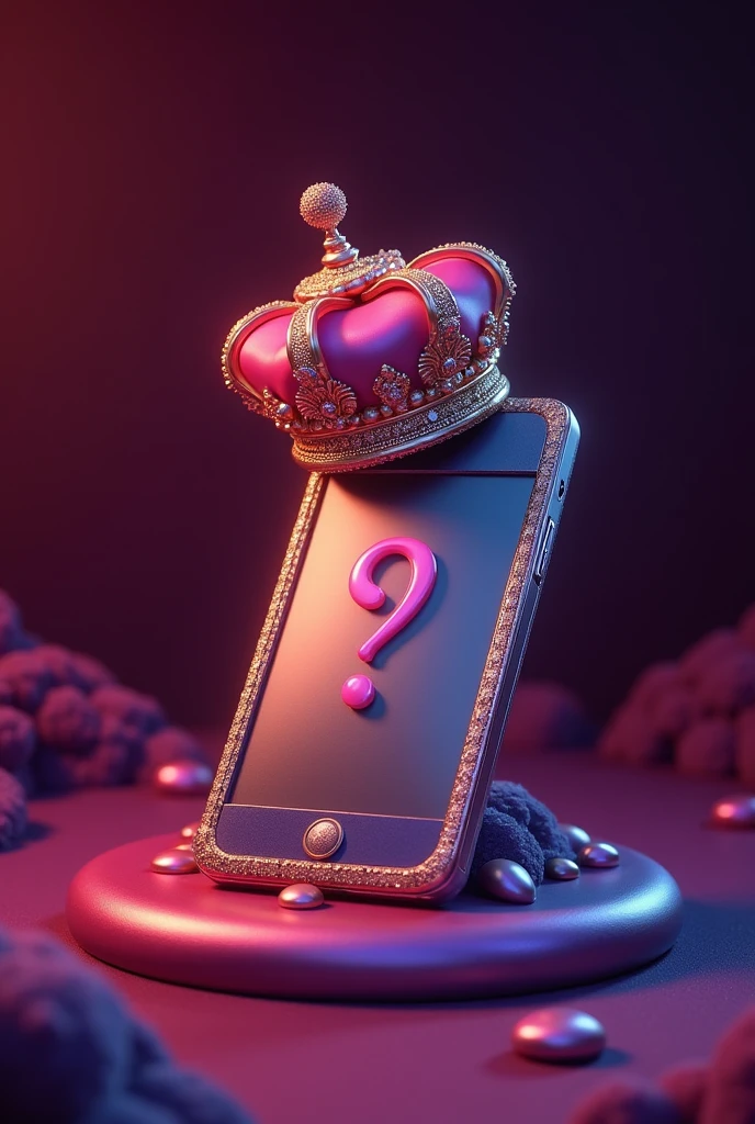 Profile picture for my new YouTube account QuizQueen. You have to recognize a mobile phone as well as a crown and question mark