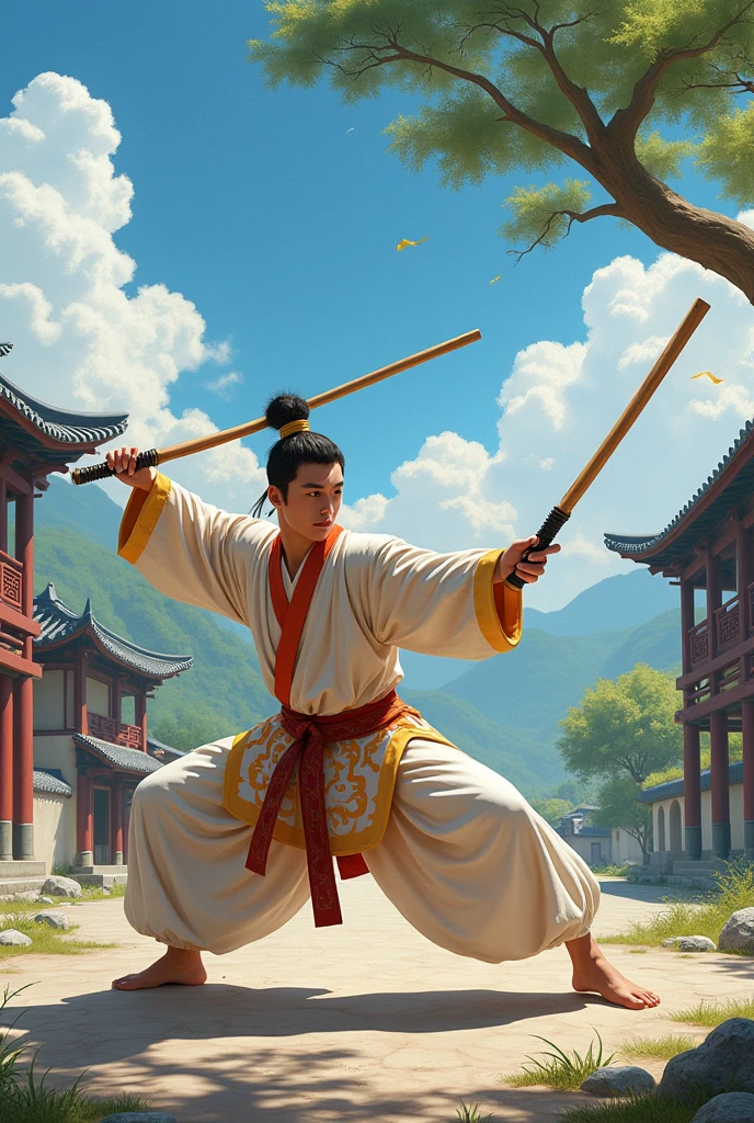 Playing mentis with Nan chaku in china