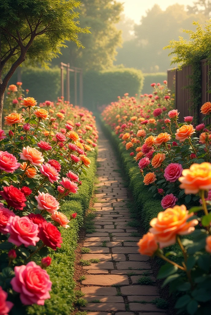 Garden of multi colour rose