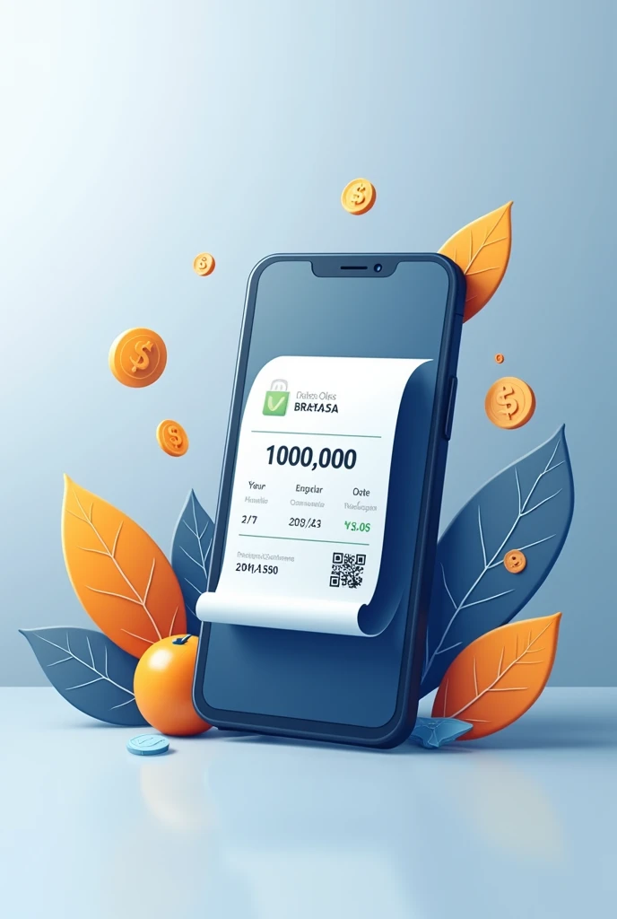 Create a cell phone print without a photo with a received value of thirty thousand reais