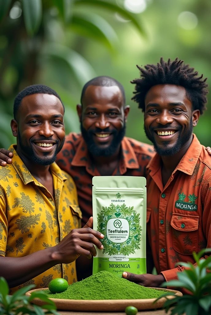 Men advertising Tesfalem moringa moringa poweder 