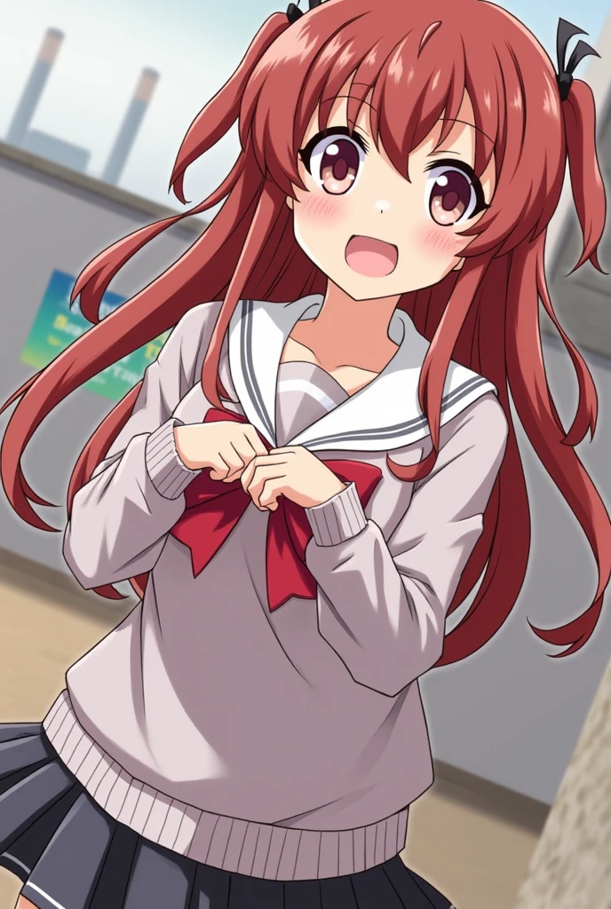 High school girls big tits anime group