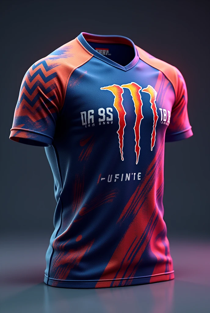 Make a chess jersey shirt with energy drink sponsor
