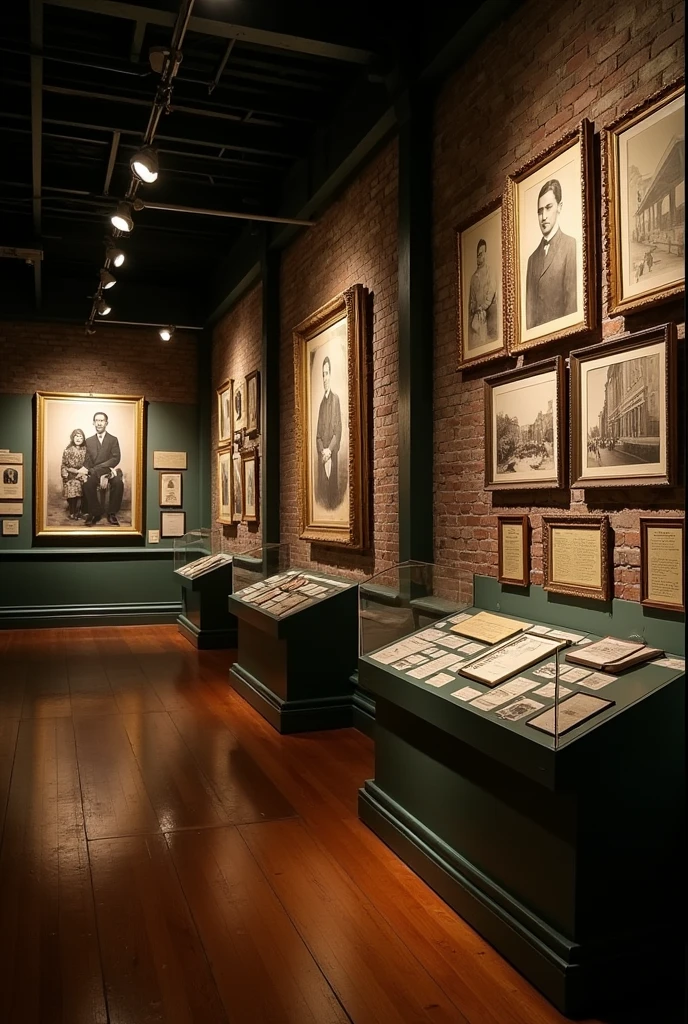 an exhibition of old photographs
