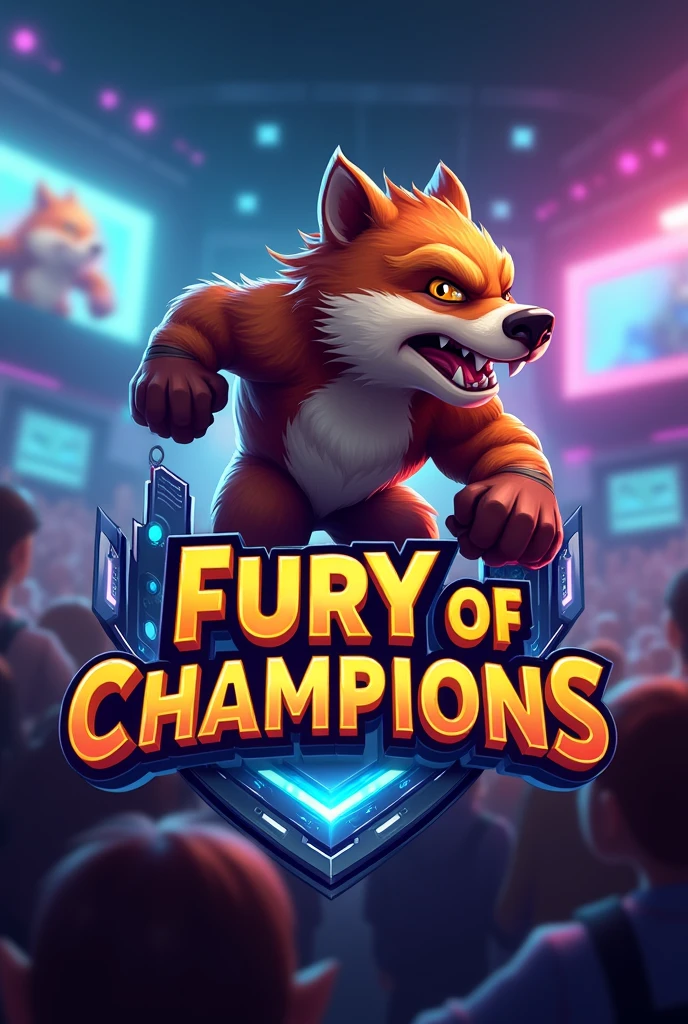 Logo, video game, fury of champions, Nutria, video game tournament 