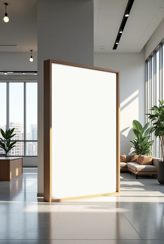 modern  office A big EMPTY VERTICAL FRAME