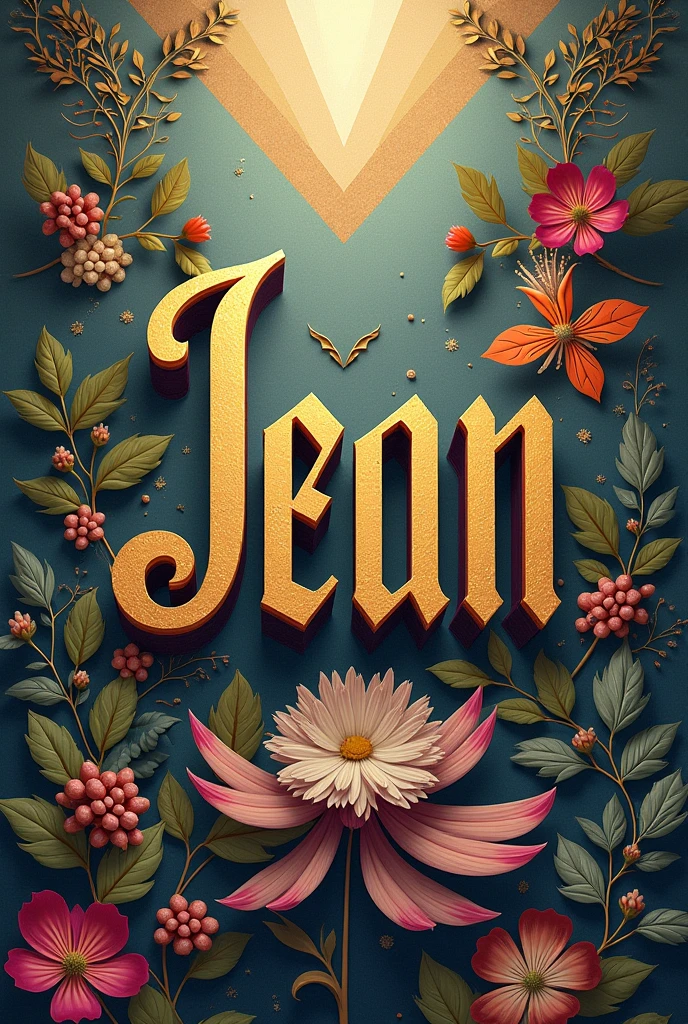 Image décoré avec le nom Jean au milieu