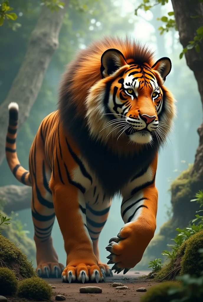 Tiger with lion mixed body