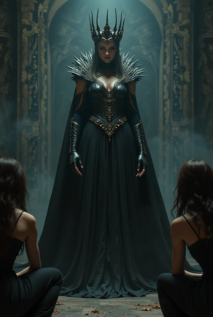 Evil queen and innocent slaves girls