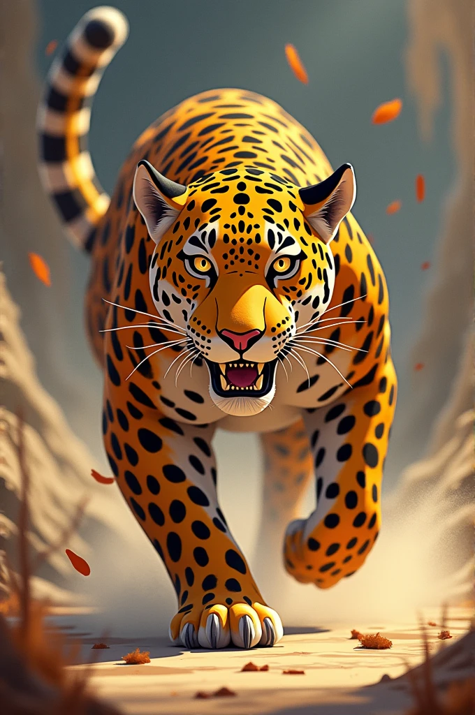 A leopard animation stile
