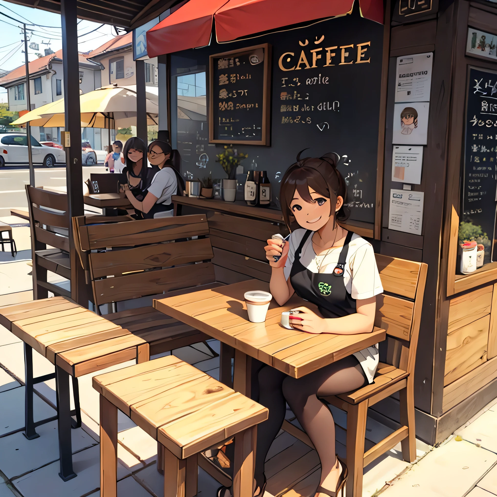 Cafe、coffee、Frappuccino、smile