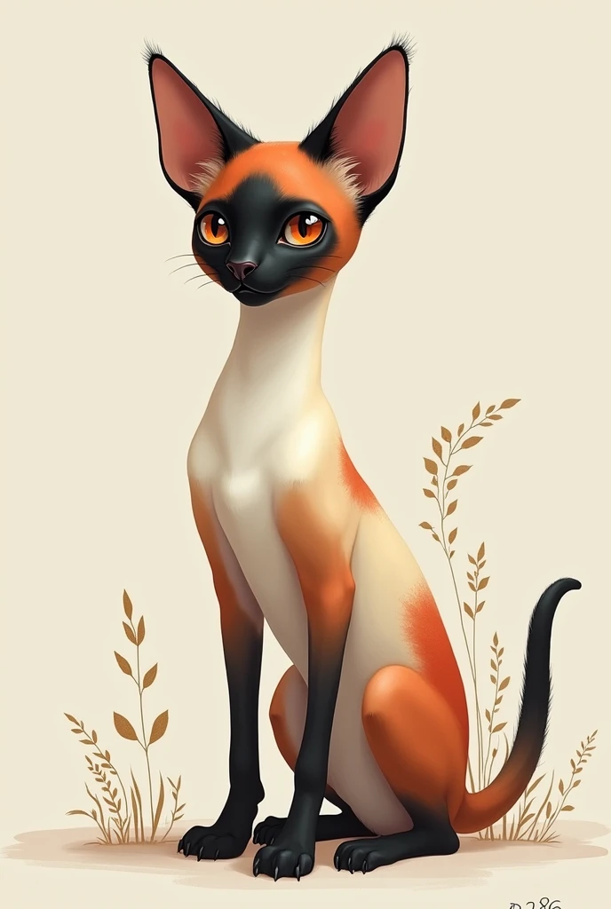 Merge a Siamese cat and a red heeler to create a clothing image with the word P286