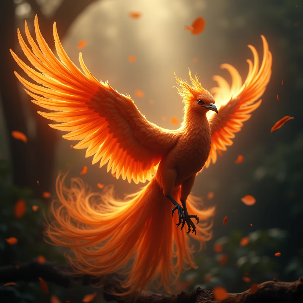 A mythical phoenix, Capture the ethereal light and shadow in a stunning photograph with selective color details, revealing the hidden poetry. Beautiful cinematic lighting, surreal, color graded, dynamic movement, captivating chiaroscuro, (special effects:0.1), full body, award-winning, cinematic still, emotional, vignette, dynamic, vivid, (masterpiece, best quality, photorealistic, Professional, perfect composition, very aesthetic, absurdres, ultra-detailed, intricate details:1.3)
