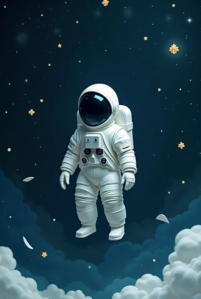 Sad astronaut animated paper

