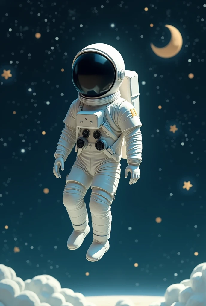 Sad astronaut animated paper