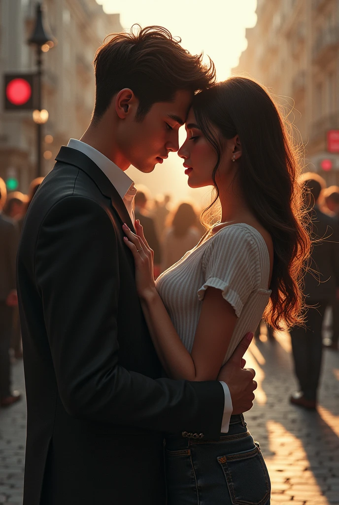 A boy is very handsome and sex by girl girl is very crying see by all body girl and boy and opening girl cloth see by all body