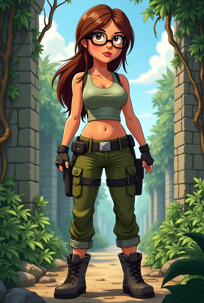 Meg family guy as a lara croft