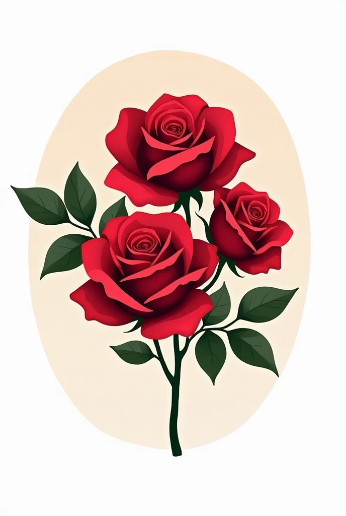 A logo for a flower shop with red roses