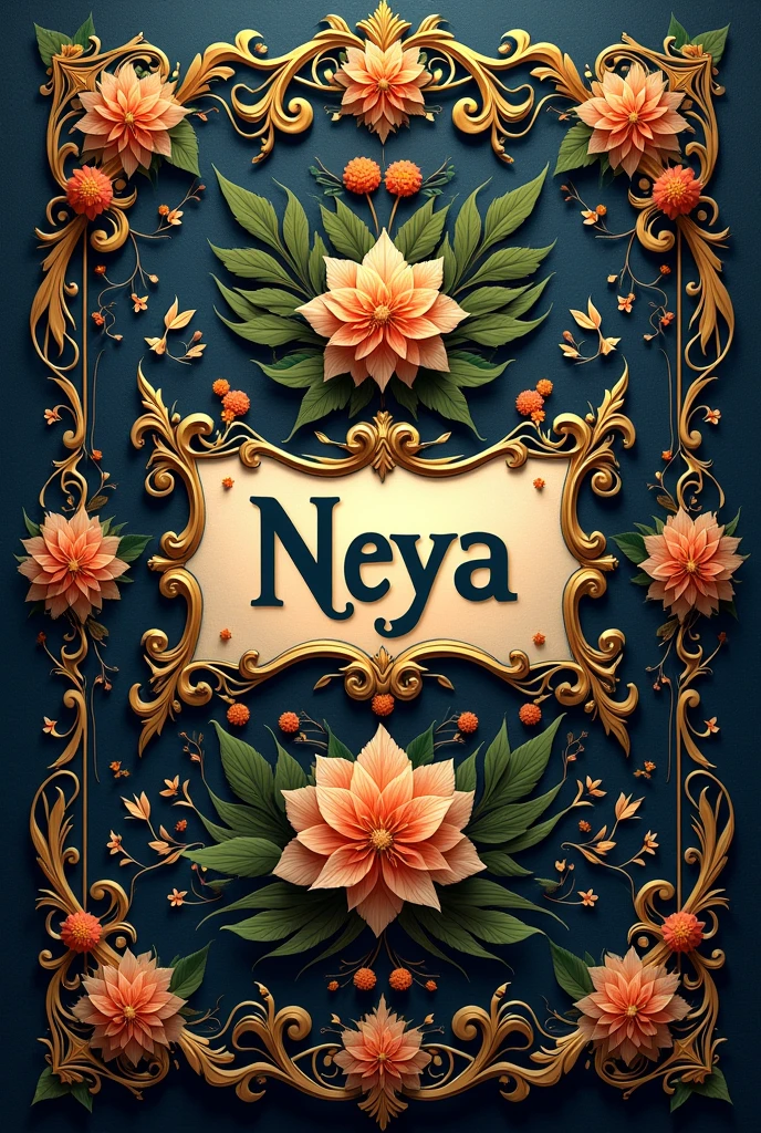 Image décoré avec le nom Neya au milieu 