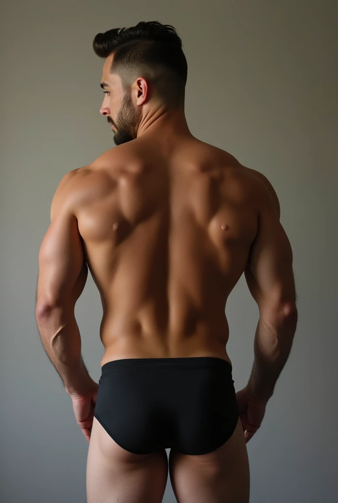 Gay man in jockstrap showing ass
