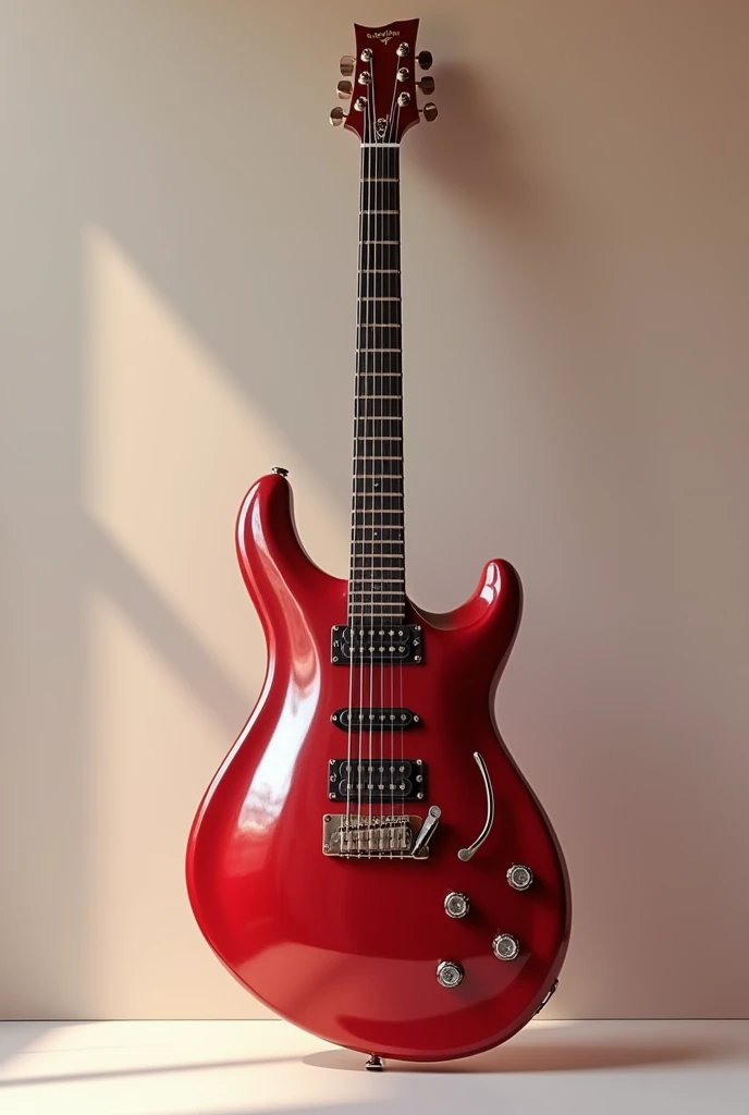 Realistic heart shaped guitar 