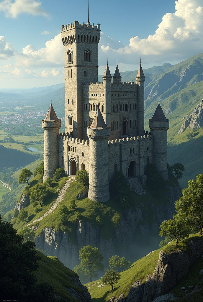 Medieval castle art picture 1×1