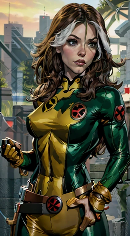 Evangeline Lily cos-play as Rogue from the X-men