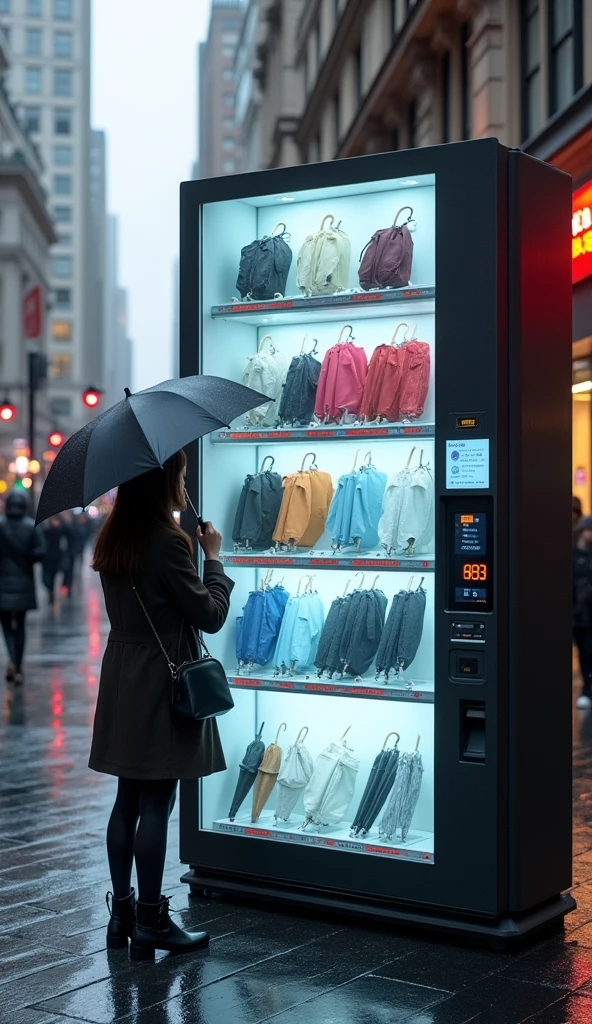 Automatic machine that sells umbrellas