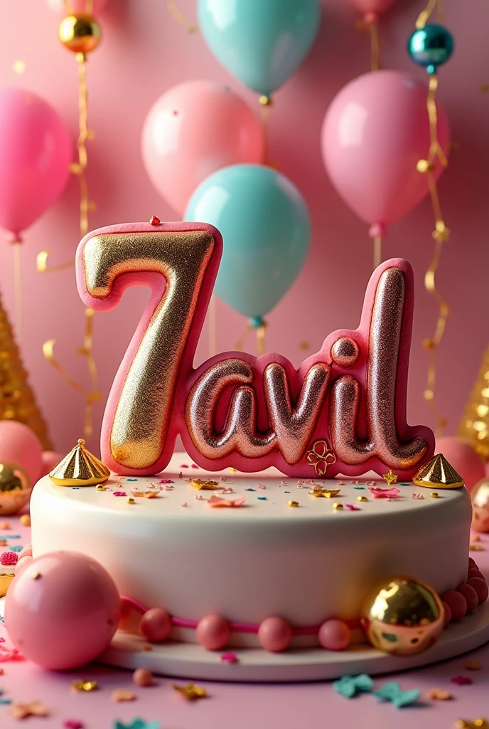 Image décore anniversaire avec le nom " 7Avril " au milieu 