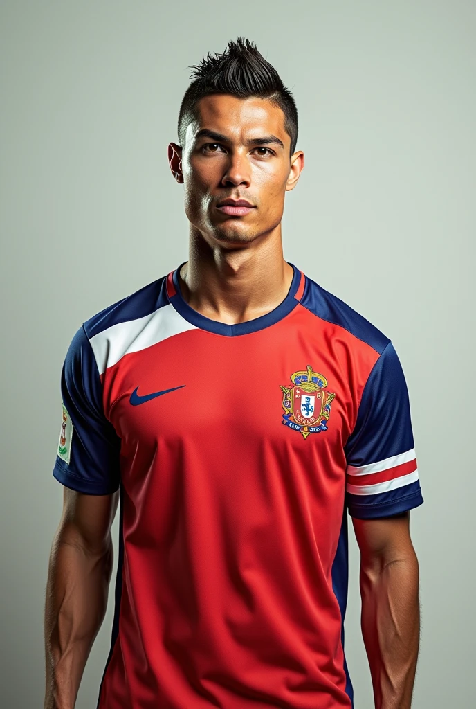 Ronaldo wearing the Thai national team shirt