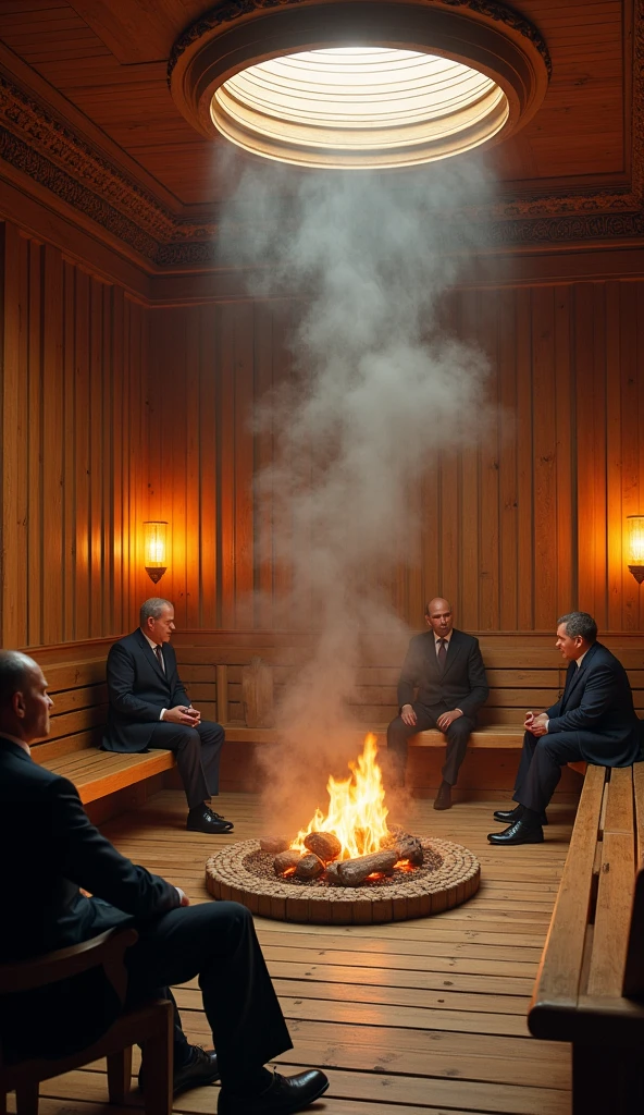 Sauna in the parliament building in Finland