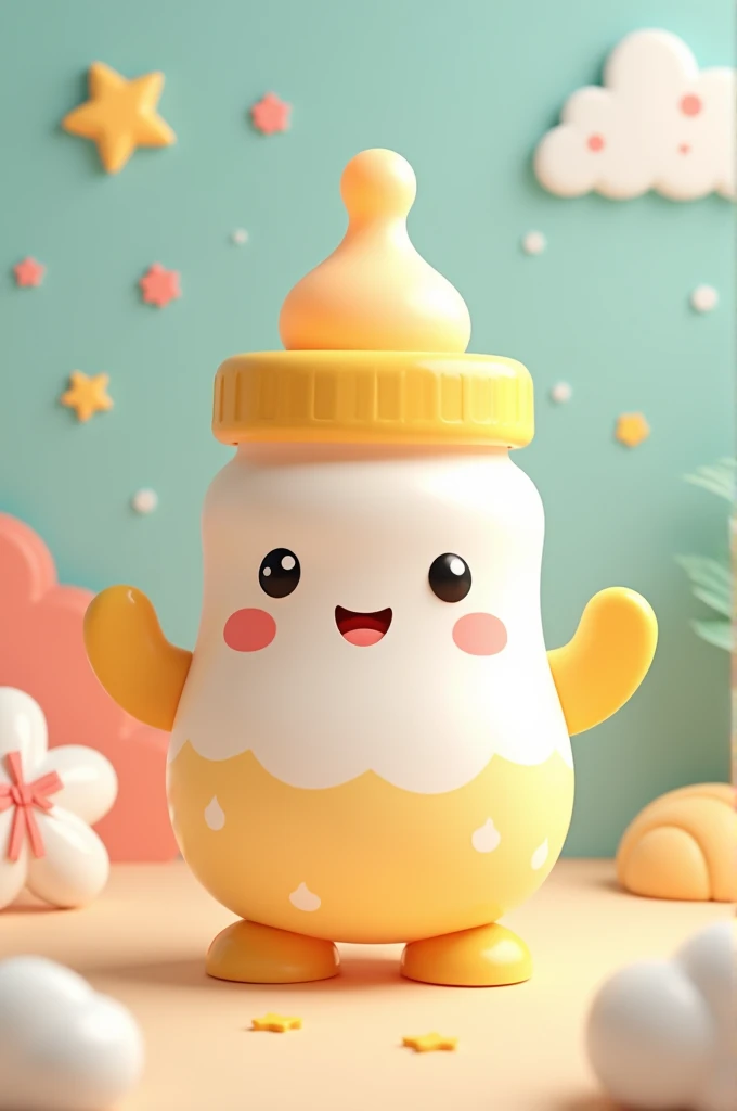 Baby bottle mascot