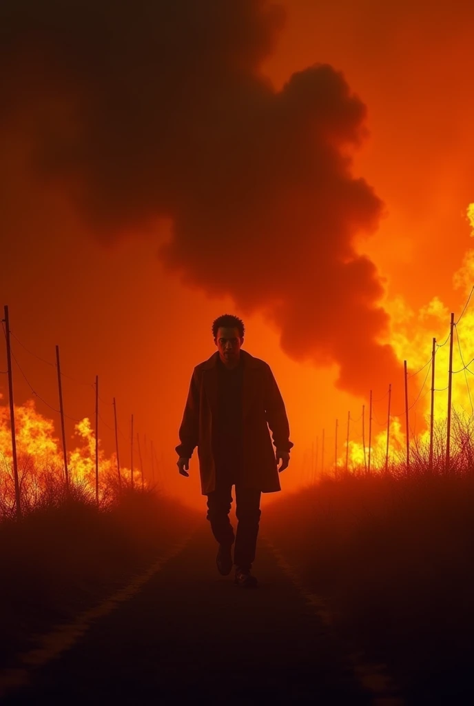 Create a social media poster with Cinematic feel and use the name Film Fire Clip 