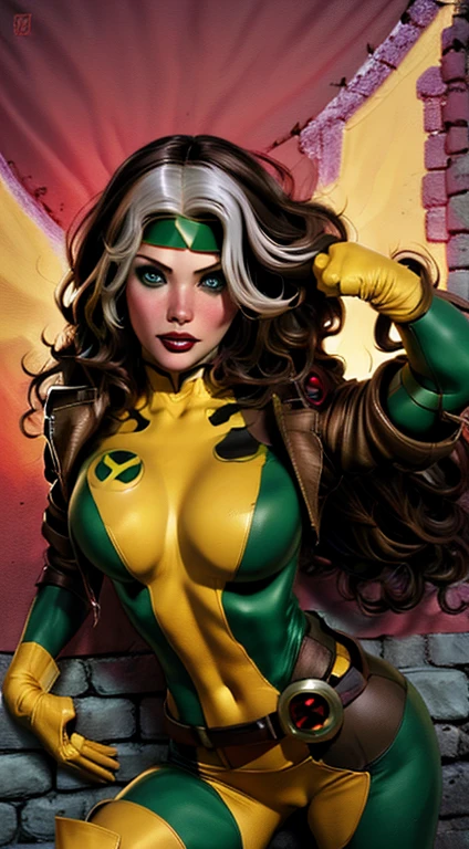 Evangeline Lily cos-play as Rogue from the X-men