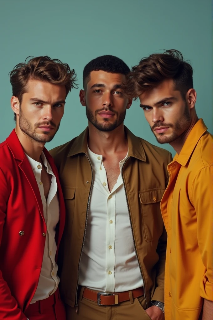 three gay men photoshoot