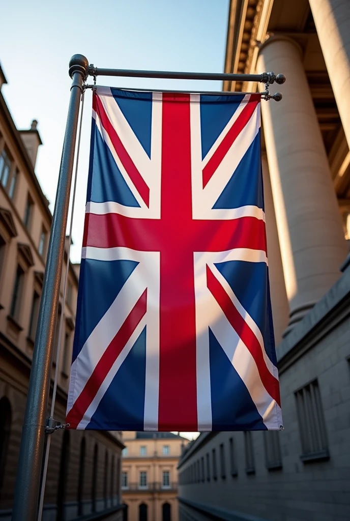 United Kingdom flag next to in government