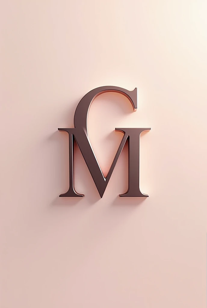 Nail designer logo, with the letters GM together , fusion of letters, Modern