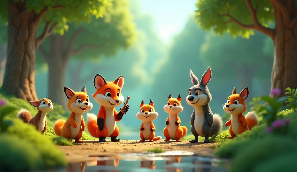 In 3D animation.How do the animal students learn about the rules of the forest?