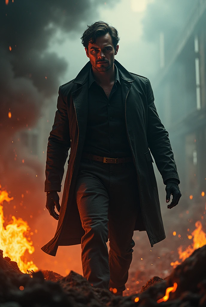 Create a social media poster with using the name title "Film Fire Clip" and Cinematic feel.