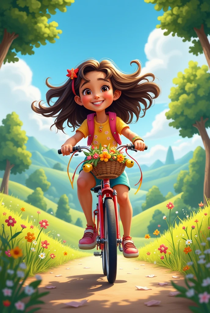 A bike with girl