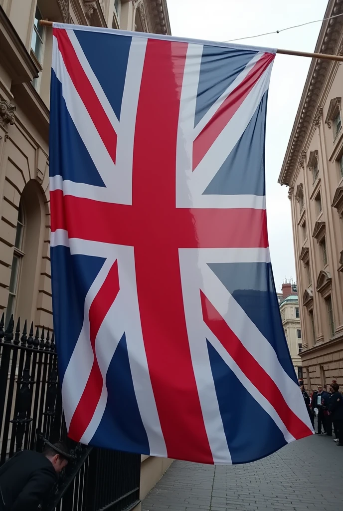 United Kingdom flag next to in government 