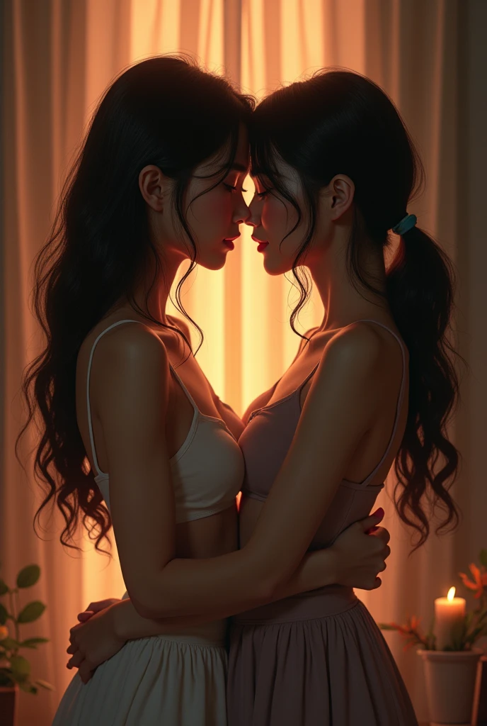 Two Korean college girls having sex