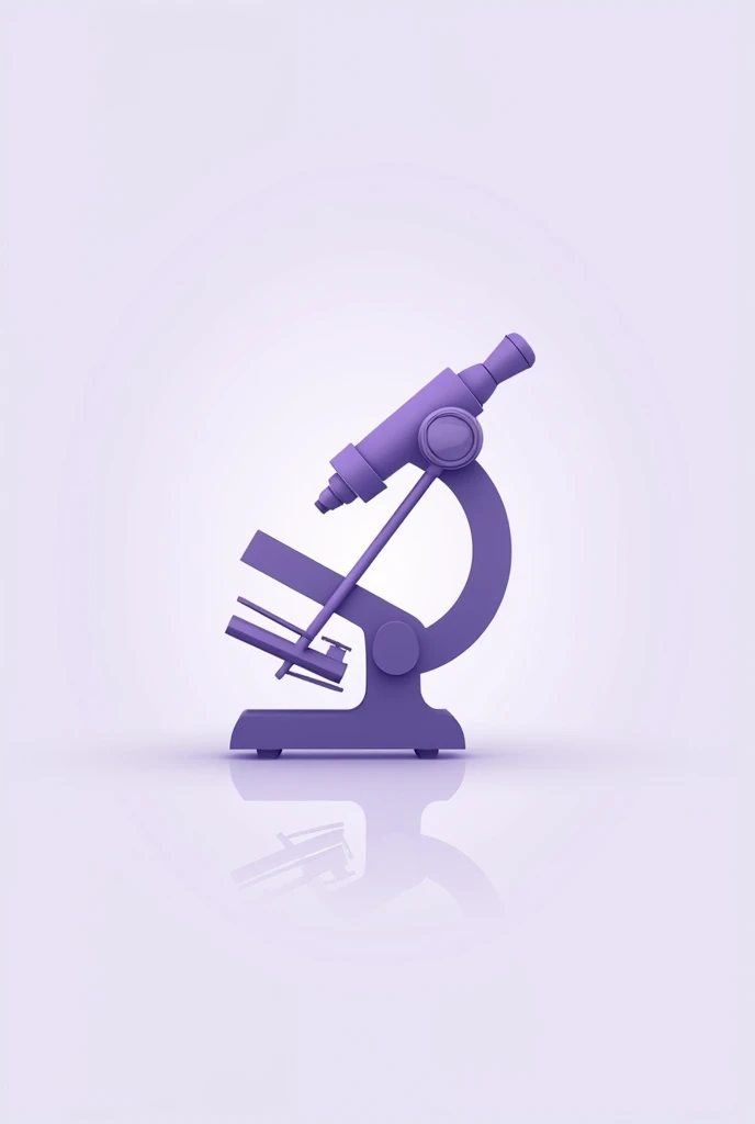 Create a logo that represents a microscope and a rod of Asclepius (Symbol of medicine) leaning against. It is important to be in lilac and white..