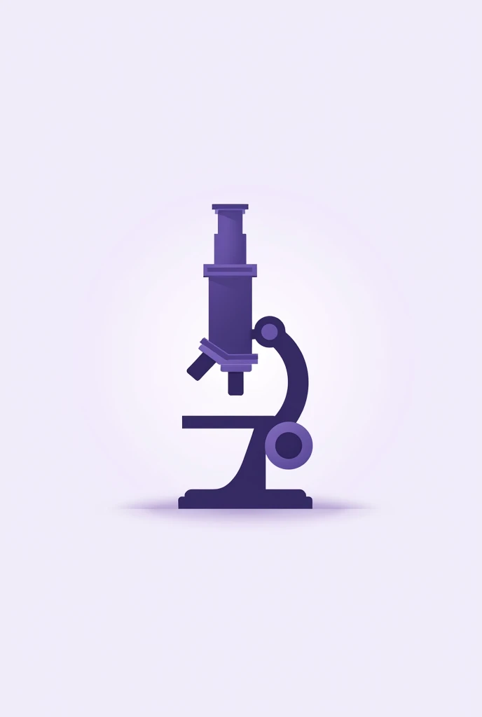Create a logo that represents a microscope and a rod of Asclepius (Symbol of medicine) leaning against. It is important to be in lilac and white..
