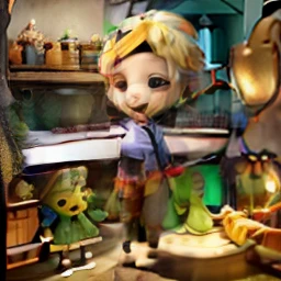 Blonde girl with elves