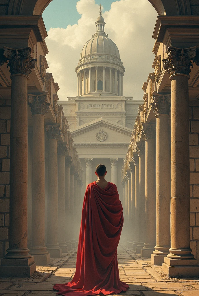 create a cover with the theme of Rome in our society in A4 format
