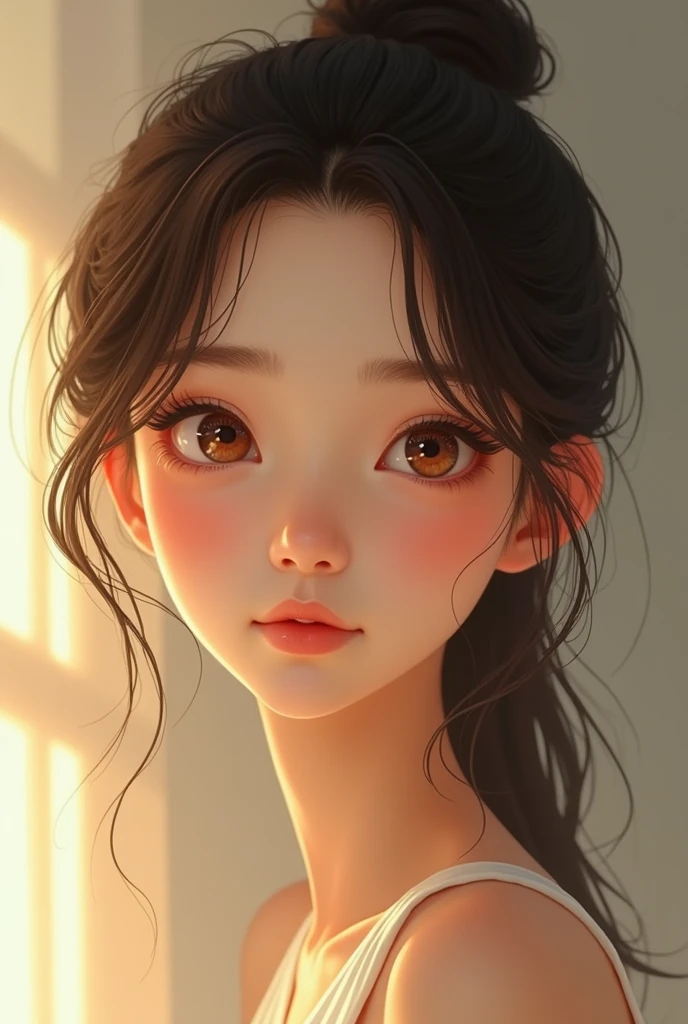 young asian! ) skin fair (, honey eyes 1.3) natural teenager) bonito fuul move