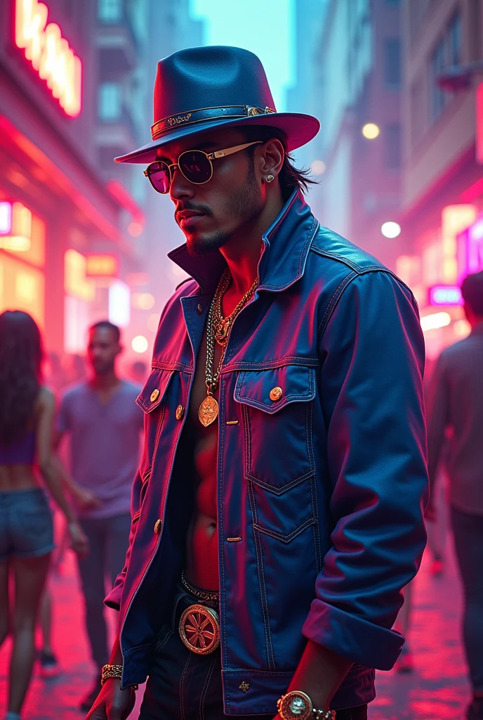 Generate an image allusive to reggaeton and daddy yankee