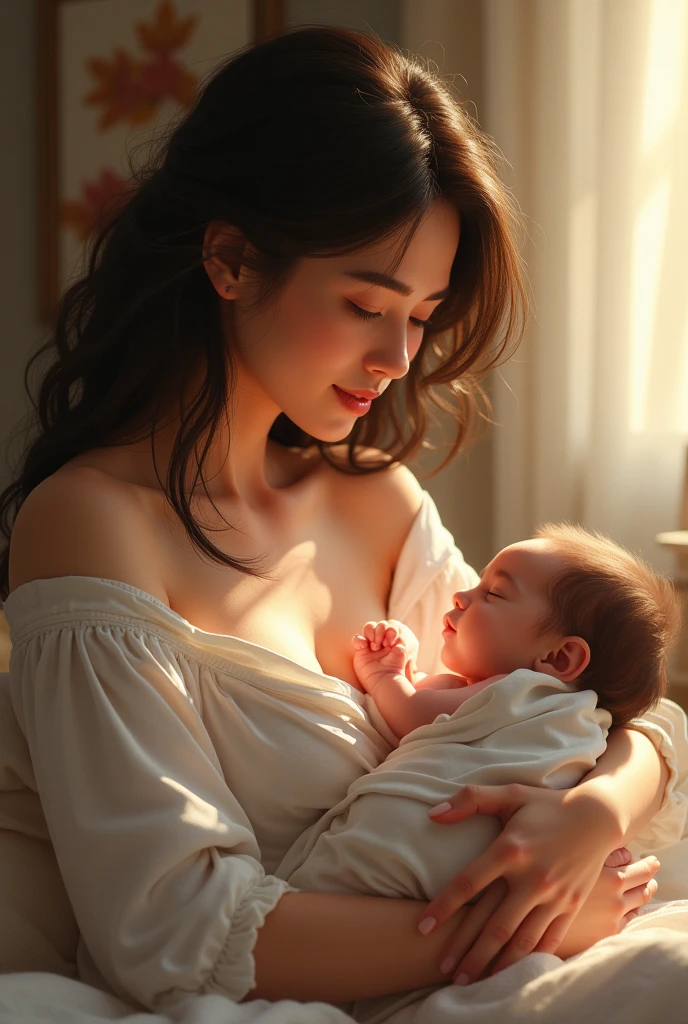 Girl breastfeeding