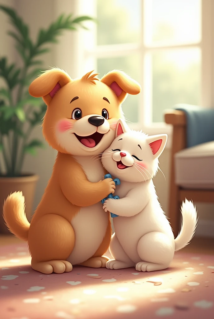 Doggy with her best Frnd cat
